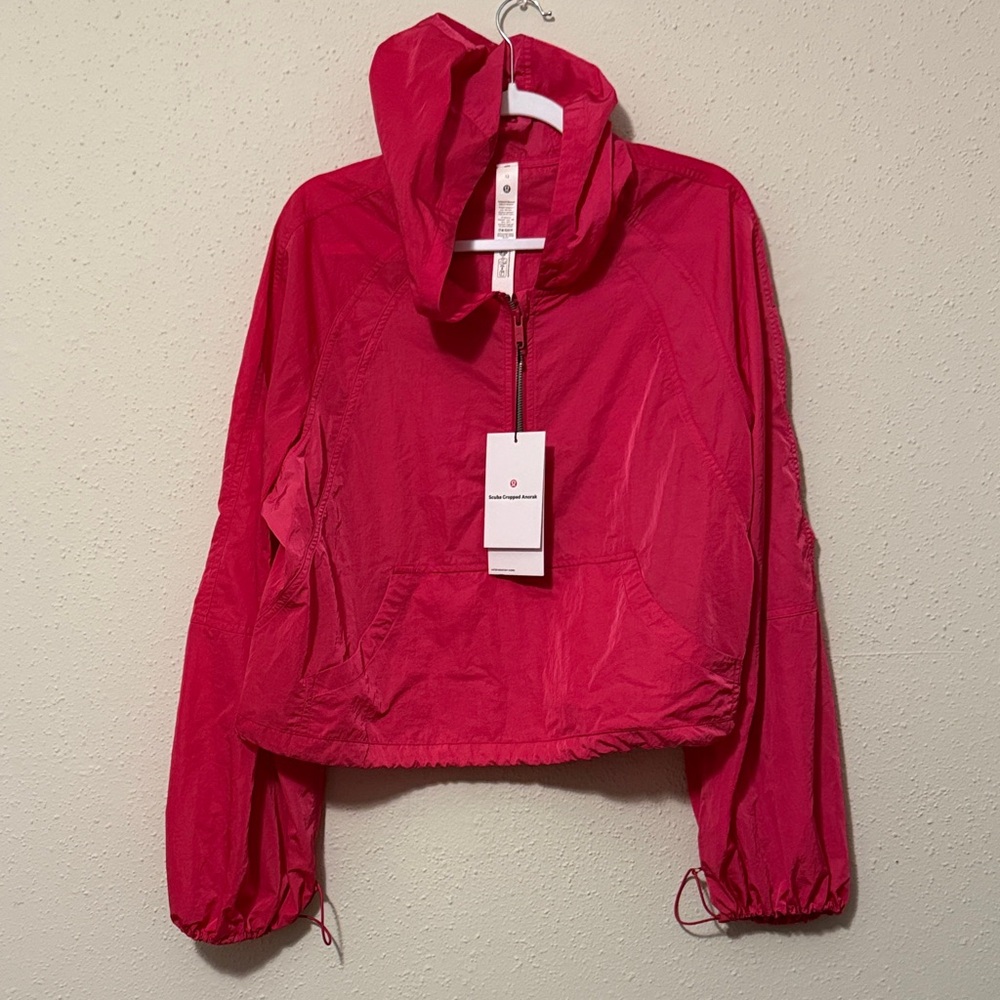 Lululemon Women’s Cropped Anorak Jacket Pink XL new